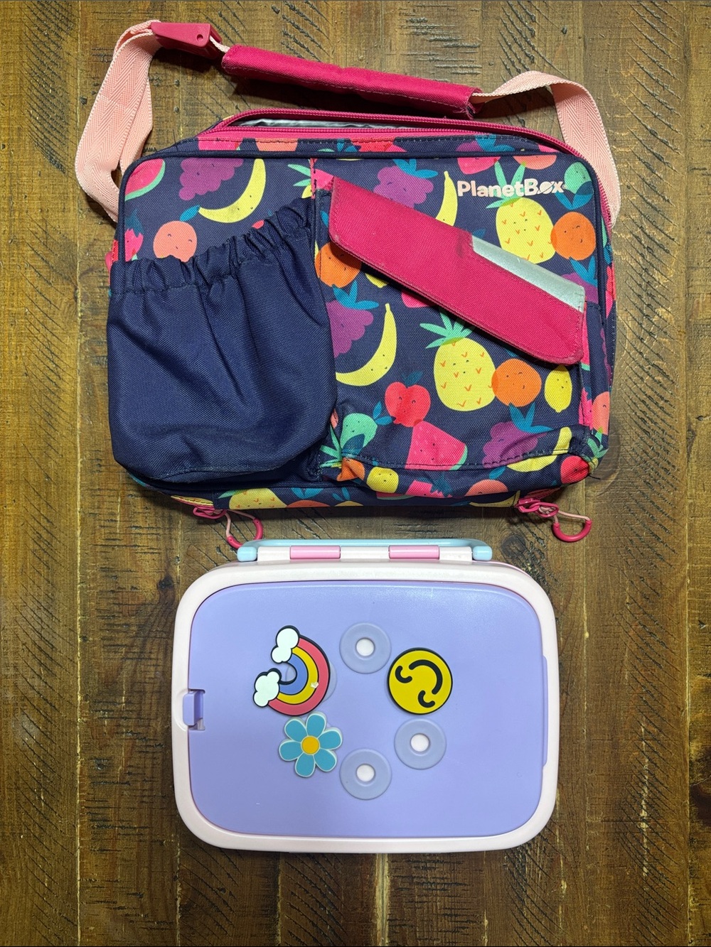 Planet Box Fruit Lunch Bag and Ello Lunch Box - Bundle of TWO ITEMS